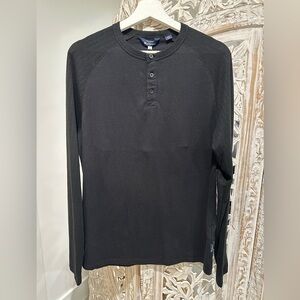 Ben Sherman Black Long Sleeve Henley Shirt